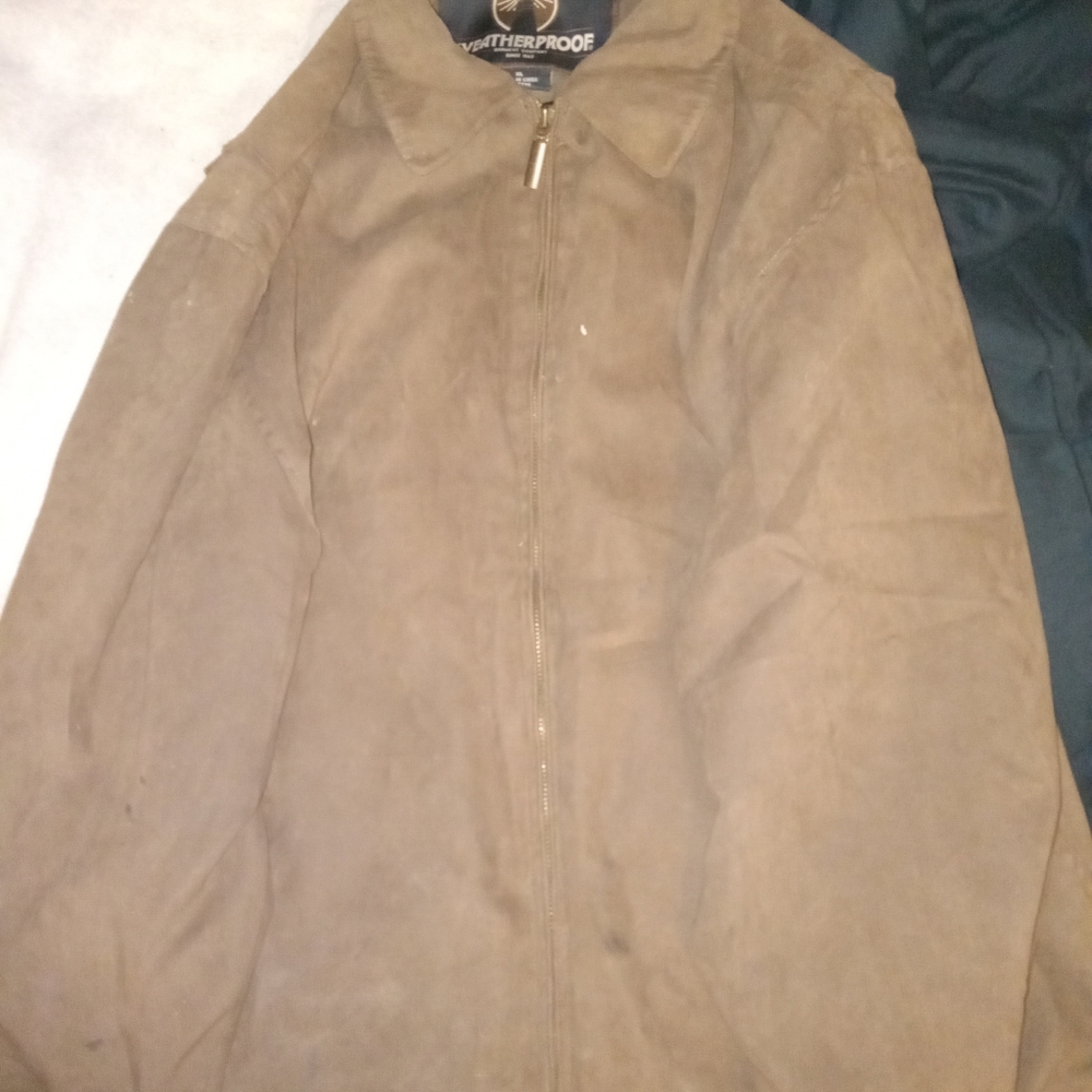 Brown suede leather jacket